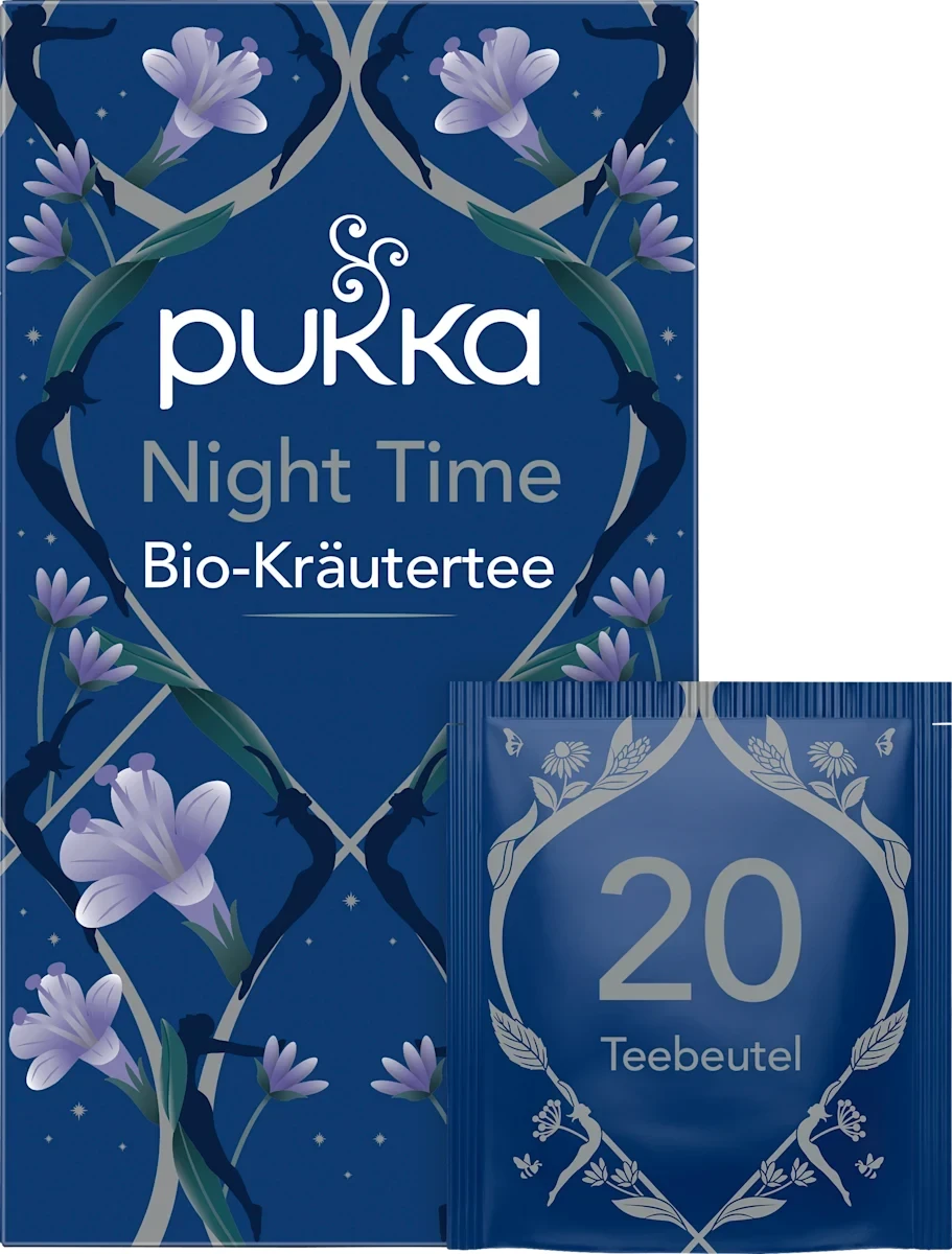 Kräutertee "Night Time" mit Kamille, Lavendel & Baldrian (20 Beutel), 20 g