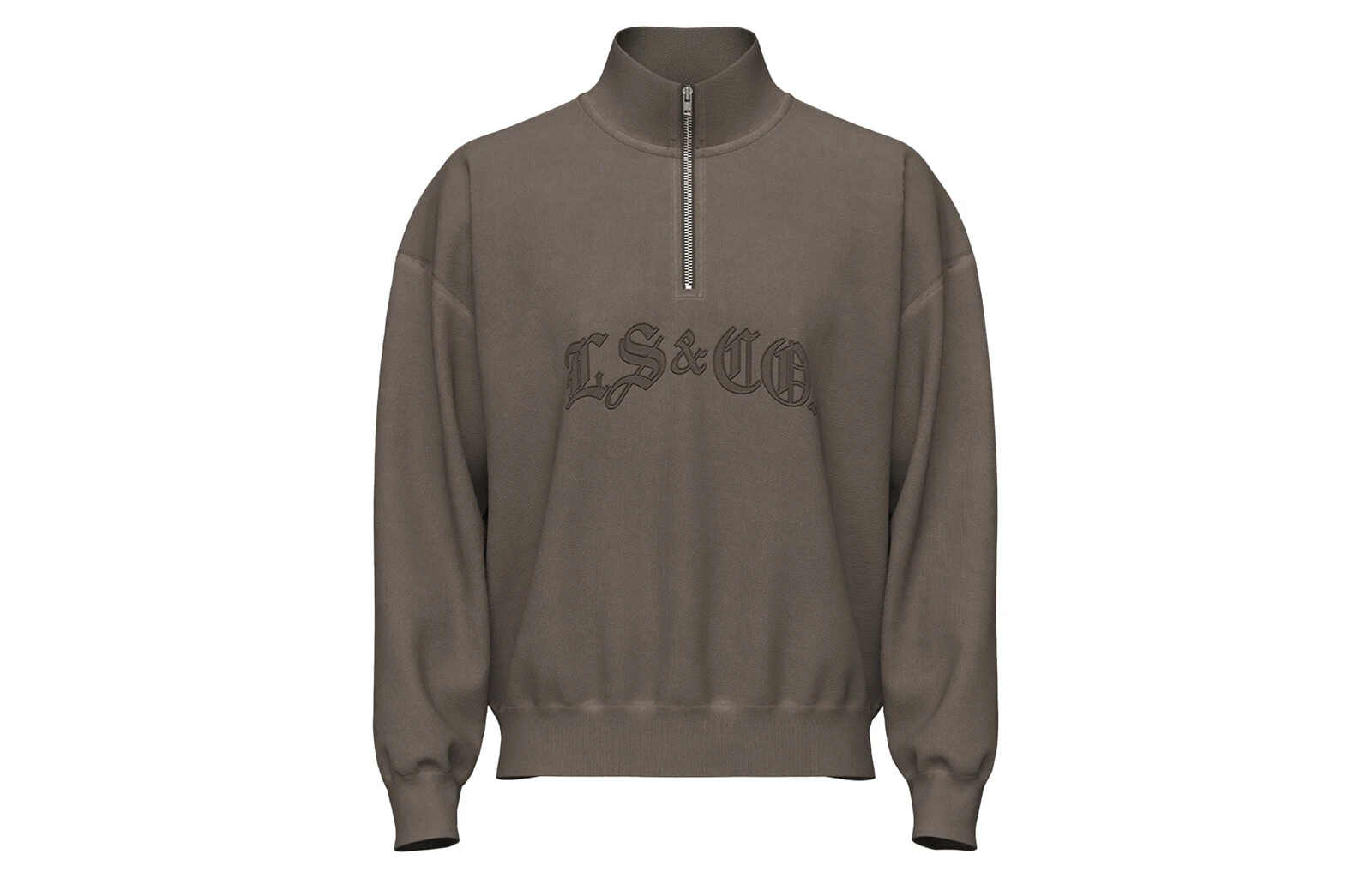 Levis Sweatshirts Unisex Brown Stand Collar Moderate