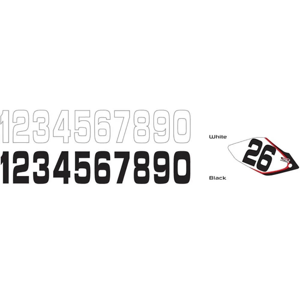 WHY STICKERS 6 Nummernaufkleber 10 einheiten