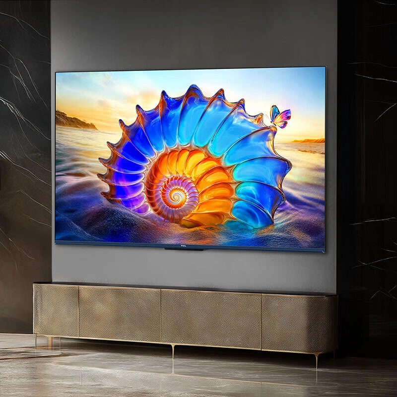 TCL V8L 50 Inches Flat Screen TVs Metal Full Display, TÜV Rheinland Eye Protection Dual Certification 50V8L