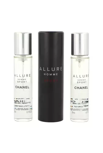 ALLURE HOMME SPORT travel spray and two refills 3 x 20 ml