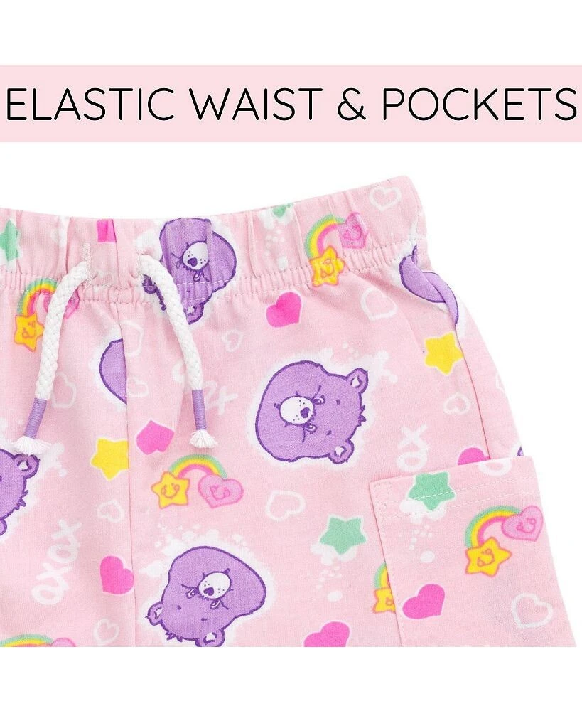 Care Bears toddler Girls Best Friend Bear T-Shirt and French Terry Shorts Outfit Set