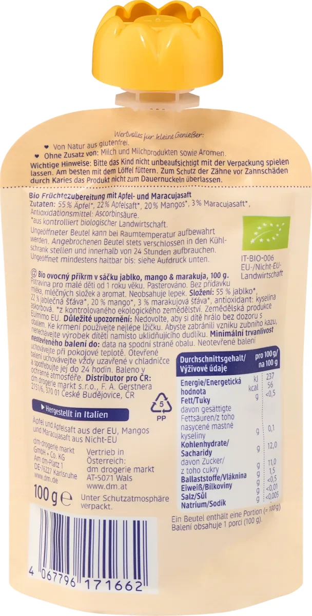 Quetschie Smoothie Mango & Maracuja in Apfel, ab 1 Jahr, 100 g