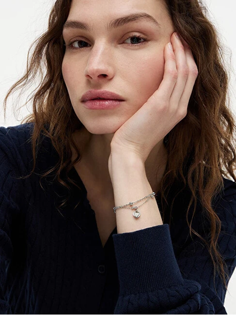 Fashionable steel double bracelet Layered 2781011