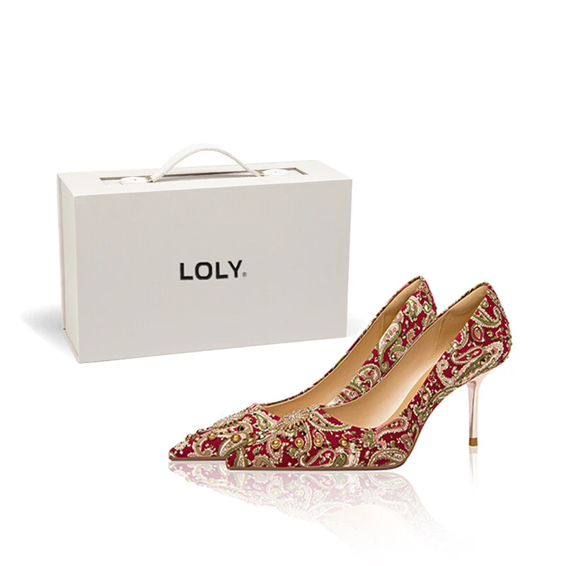 LOLY High Heels Women's Rich Burgundy