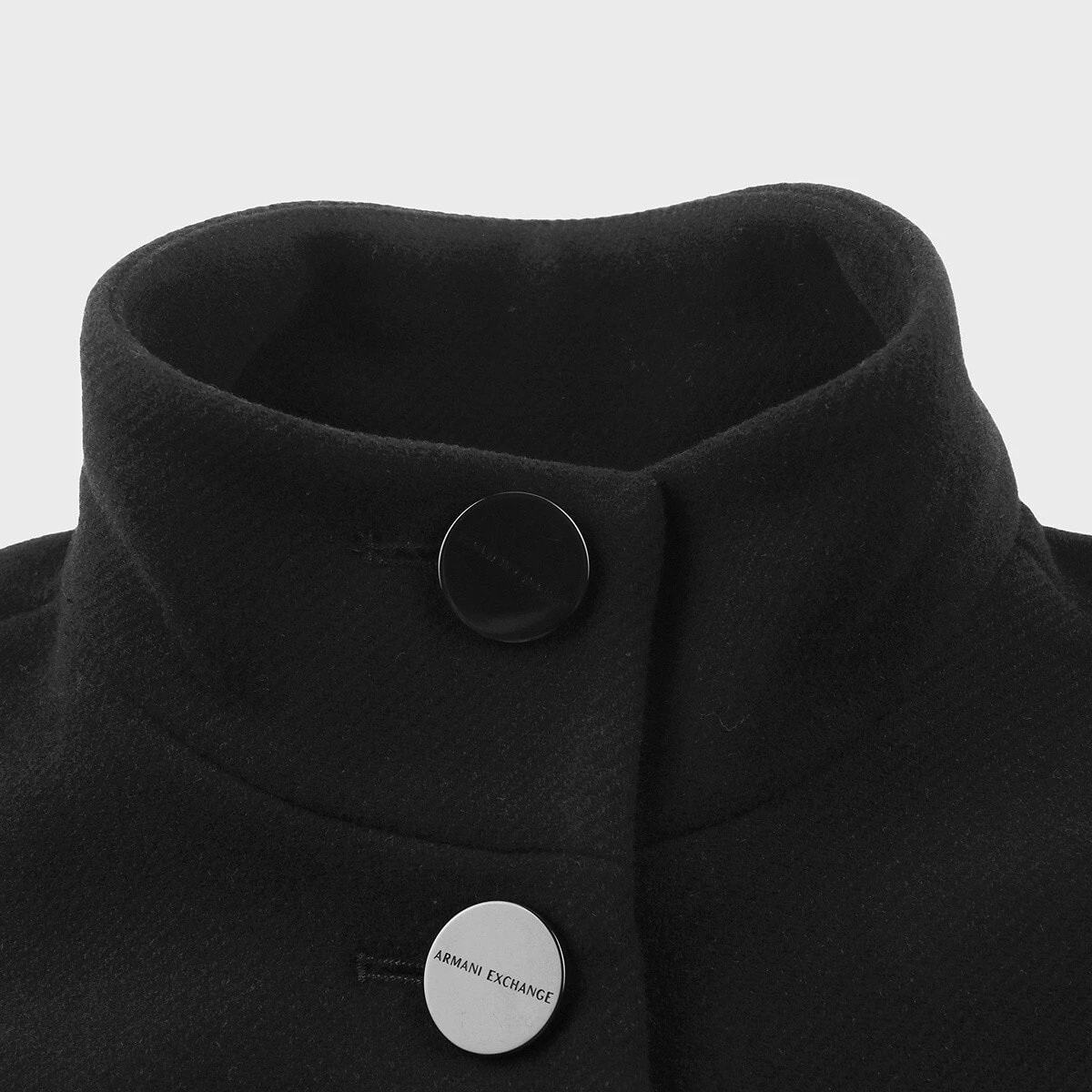 ARMANI EXCHANGE Coats Women's Black Lapel Moderate