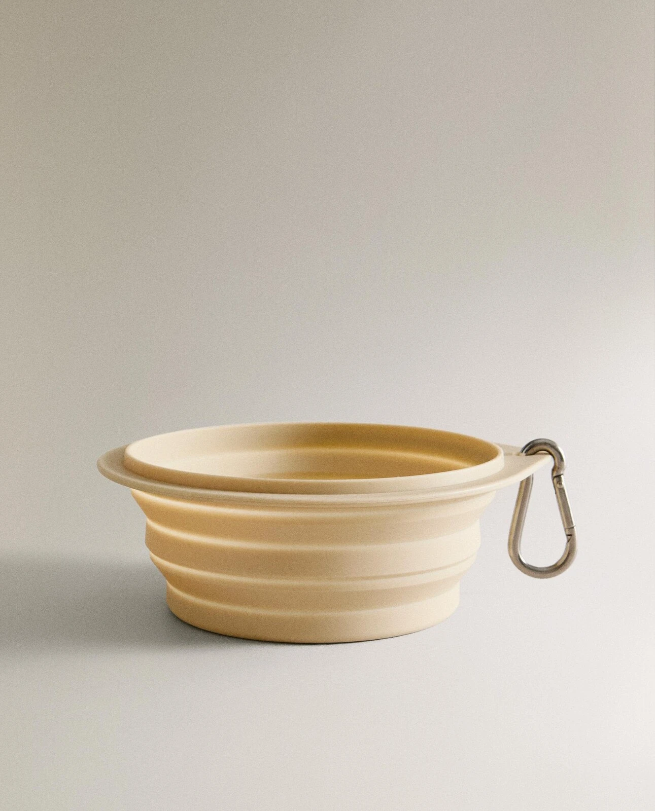 Foldable silicone pet food bowl
