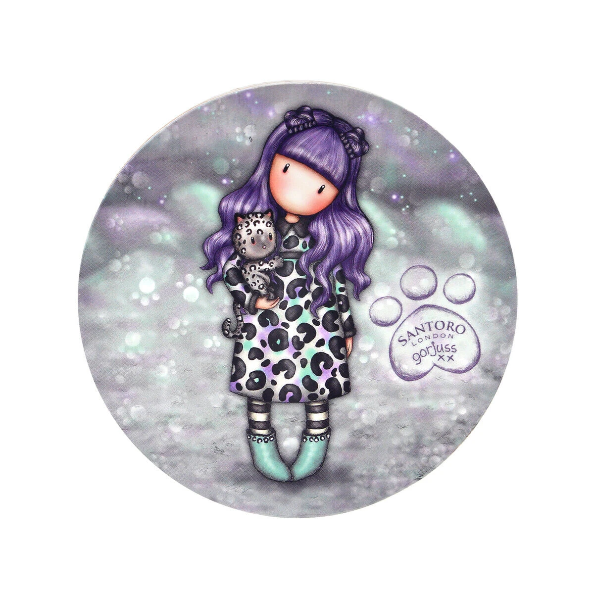 SANTORO LONDON And Coaster Set Gorjuss™ Smitten Kitten tasse