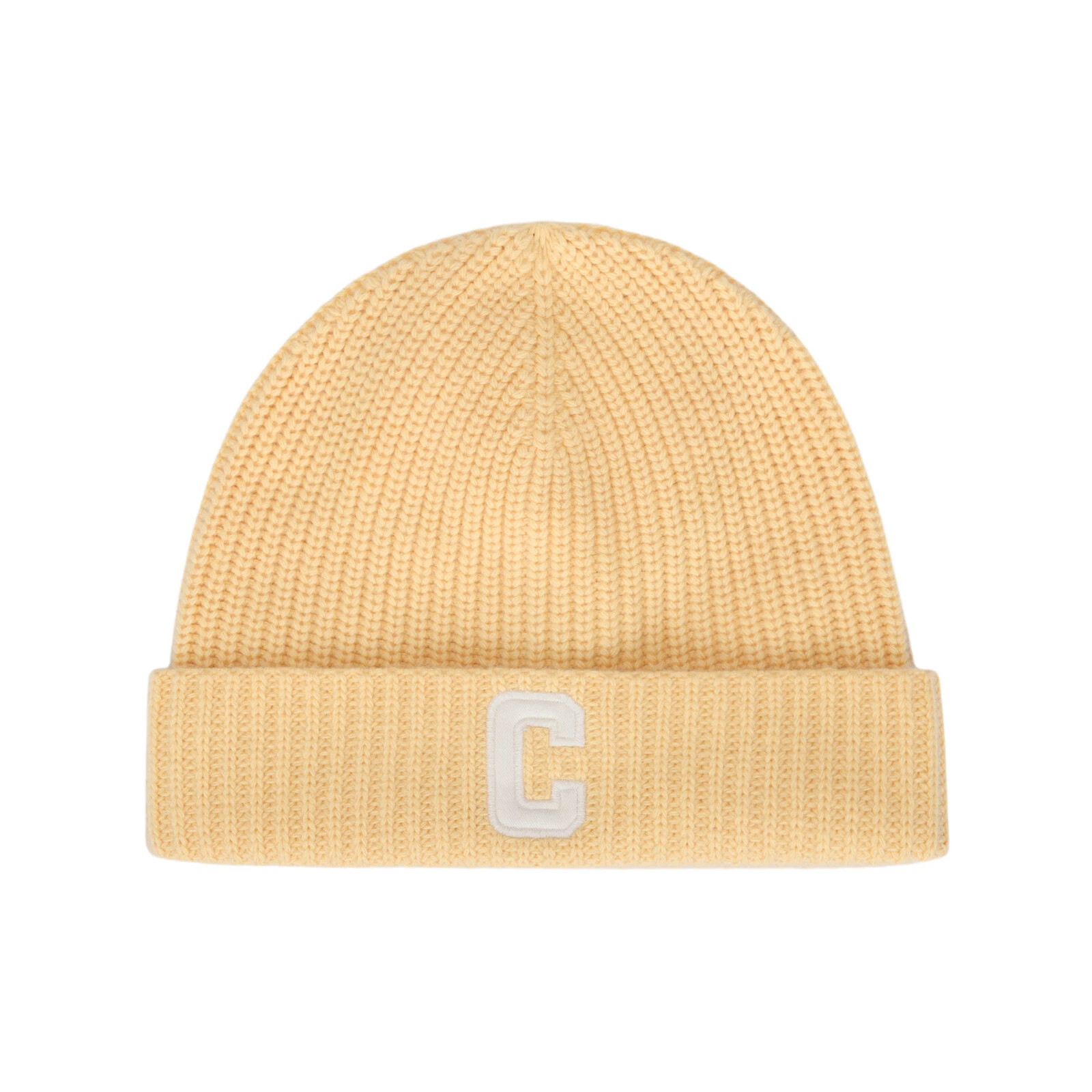 CELINE Cashmere Beanies Unisex Light Yellow