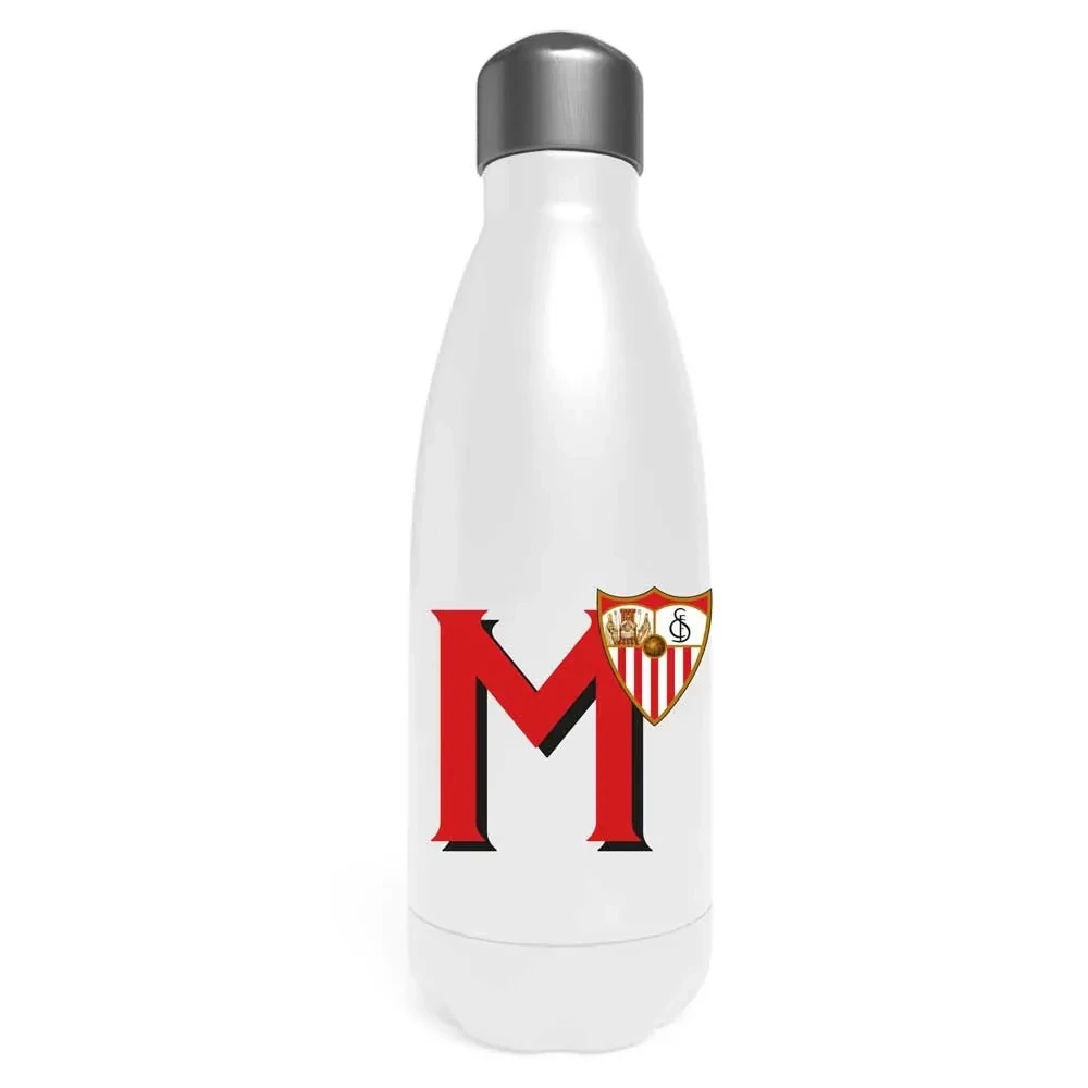 SEVILLA FC Edelstahl Personalisierte Flasche mit dem Buchstaben M 550ml