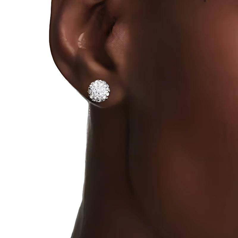 Swarovski Rhodium-Plated Stud Earrings Women's Silver