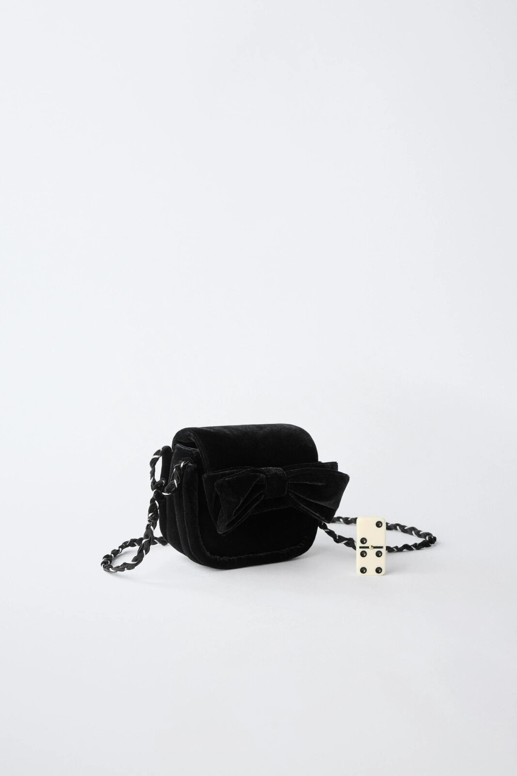 Velvet bow crossbody bag
