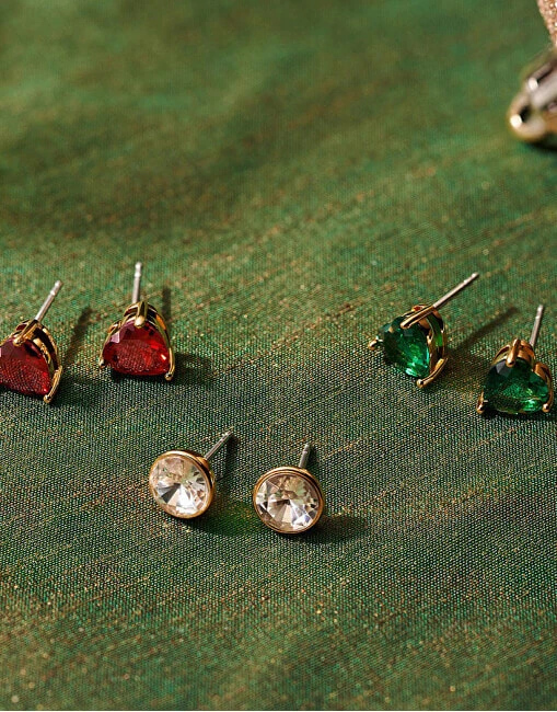 Gold-plated earrings with crystals JOA00668710
