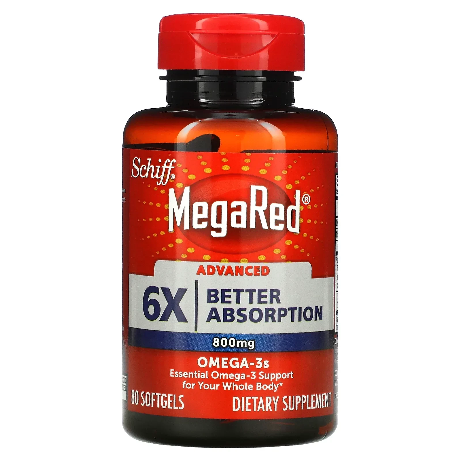 MegaRed, Omega-3s Fish Oil, Vanilla, 800 mg, 80 Softgels