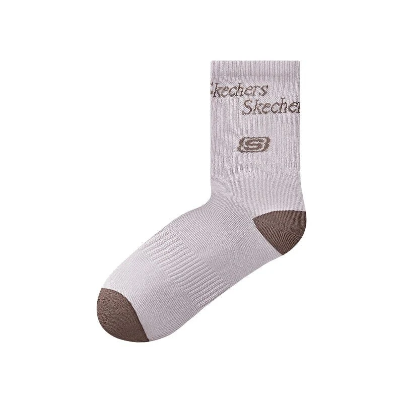 Skechers Sports Alliance Series Mid Calf Socks Unisex 2 Pack Brick Earth Tone Rose/Light Violet