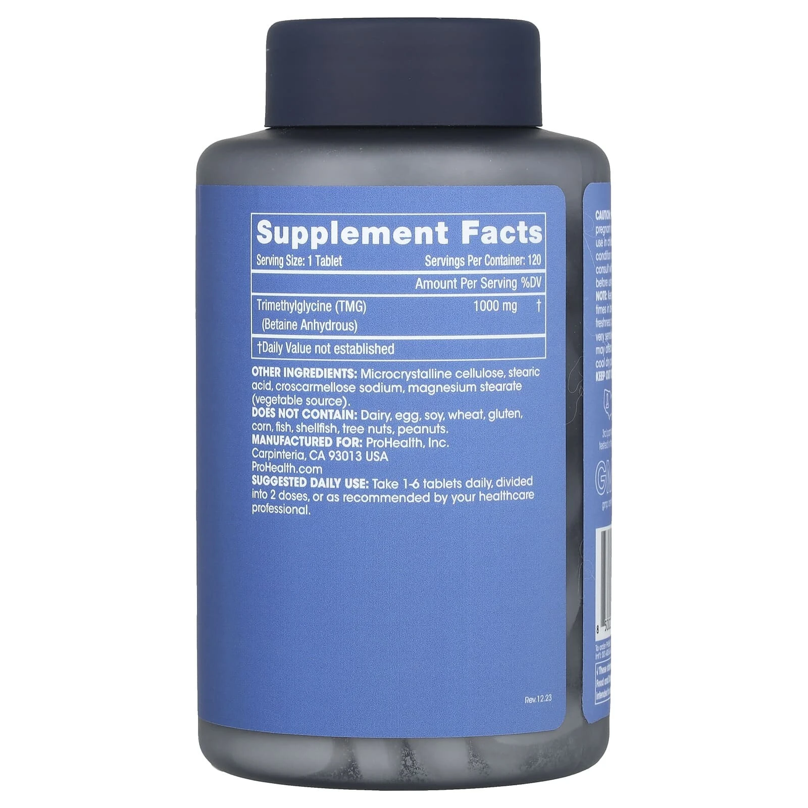 TMG Pro, 1,000 mg, 120 Tablets