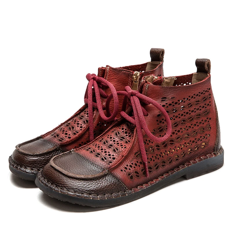 Jay Ankle Boots Women's Brown/Red/Beige