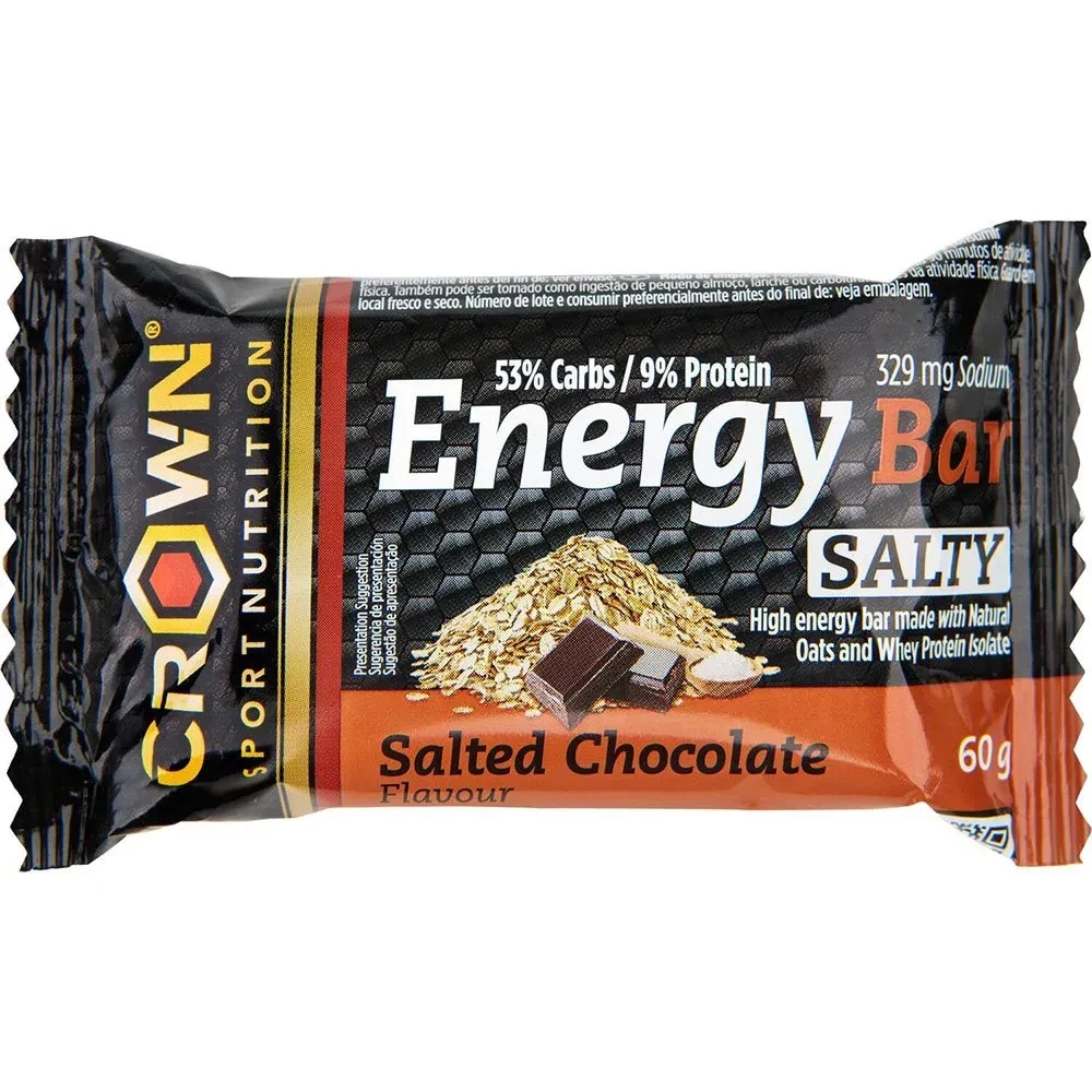 CROWN SPORT NUTRITION Energieriegel Shokolade Salzig 60g
