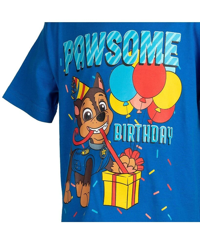 Paw Patrol nickelodeon Chase Birthday Boys Graphic T-Shirt Toddler| Child