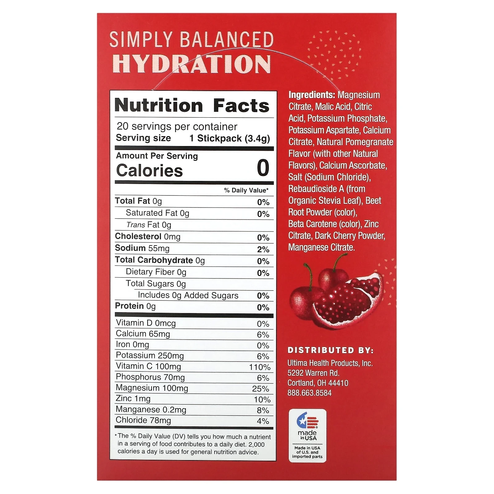 Daily Electrolyte Drink Mix, Lemonade, 20 StickPacks, 0.13 oz (3.7 g) Each