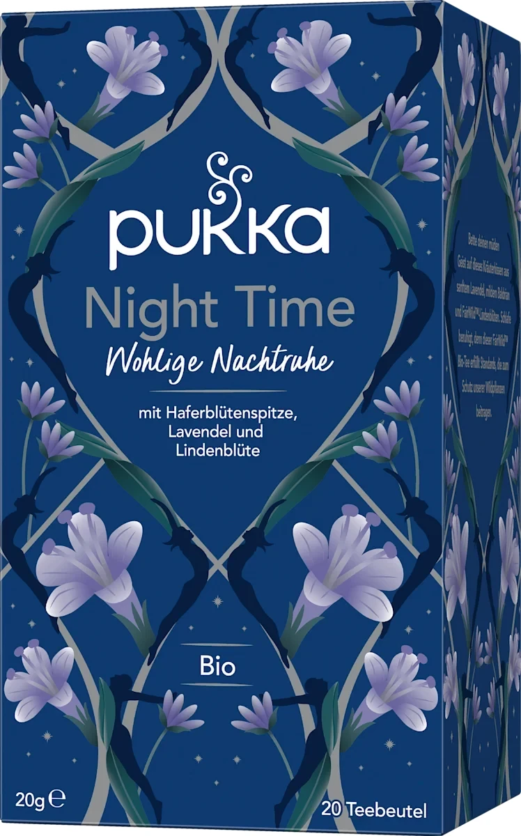 Kräutertee "Night Time" mit Kamille, Lavendel & Baldrian (20 Beutel), 20 g