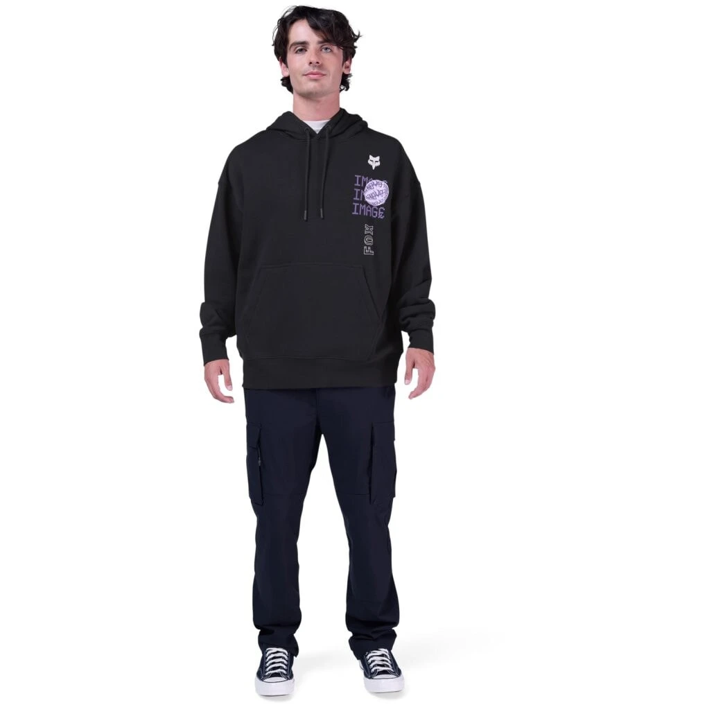 FOX Image Phantom Oversized Fleece Hoodie Men - black