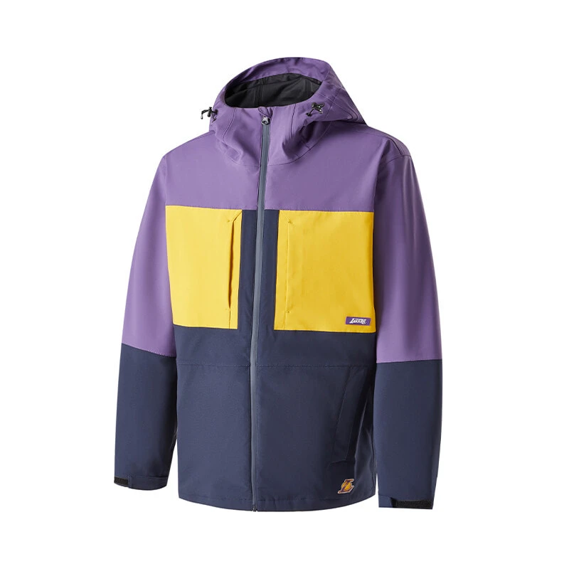 NBA Team Story Series Waterproof, Windproof, Breathable, And Thermal Windbreaker Jacket Unisex Purple