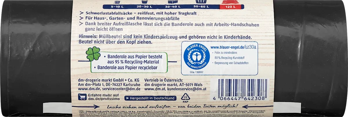 Müllbeutel Recycling 120L Schwerlastsack, 10 St
