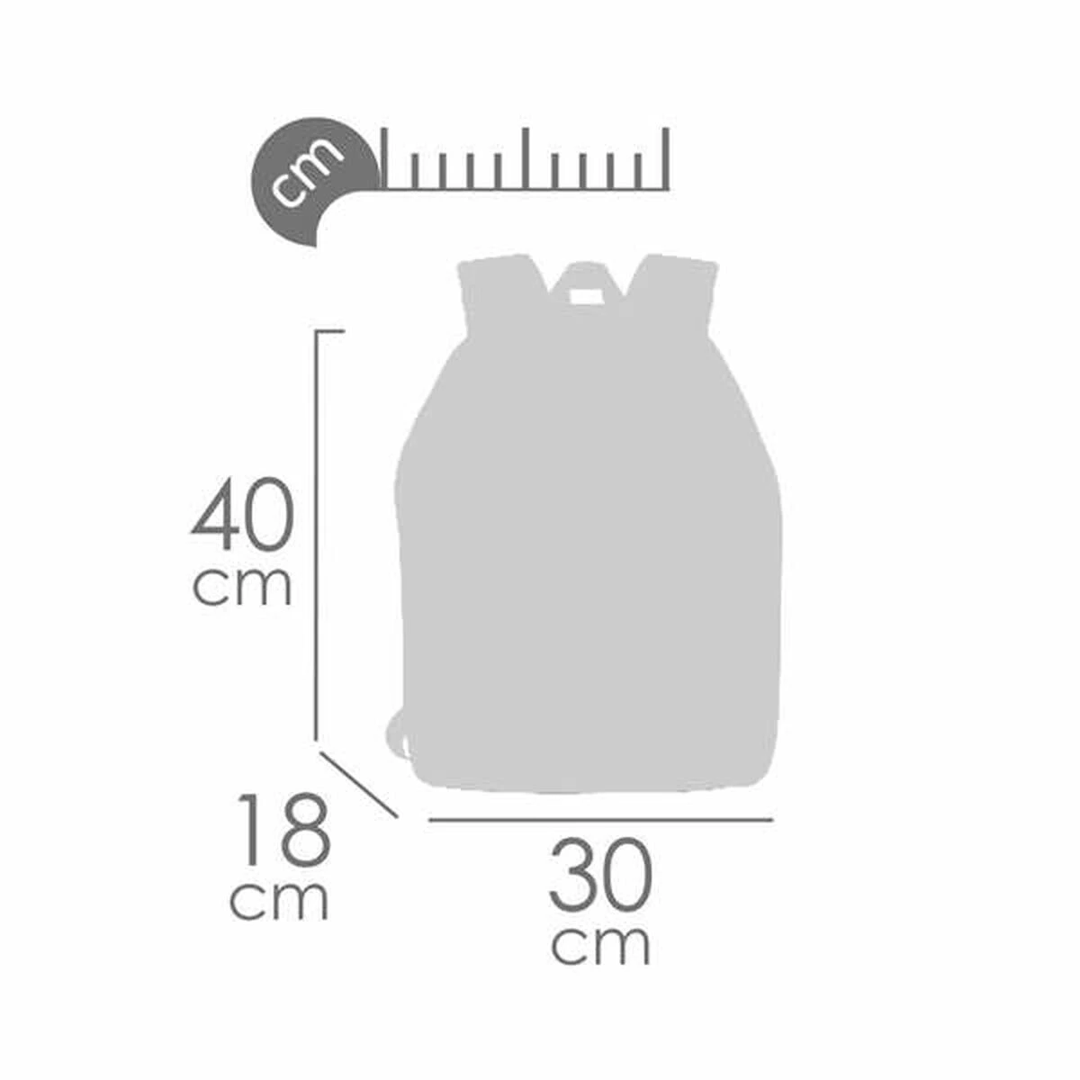 DECUEVAS Schöner Rucksack 40x30x18 cm