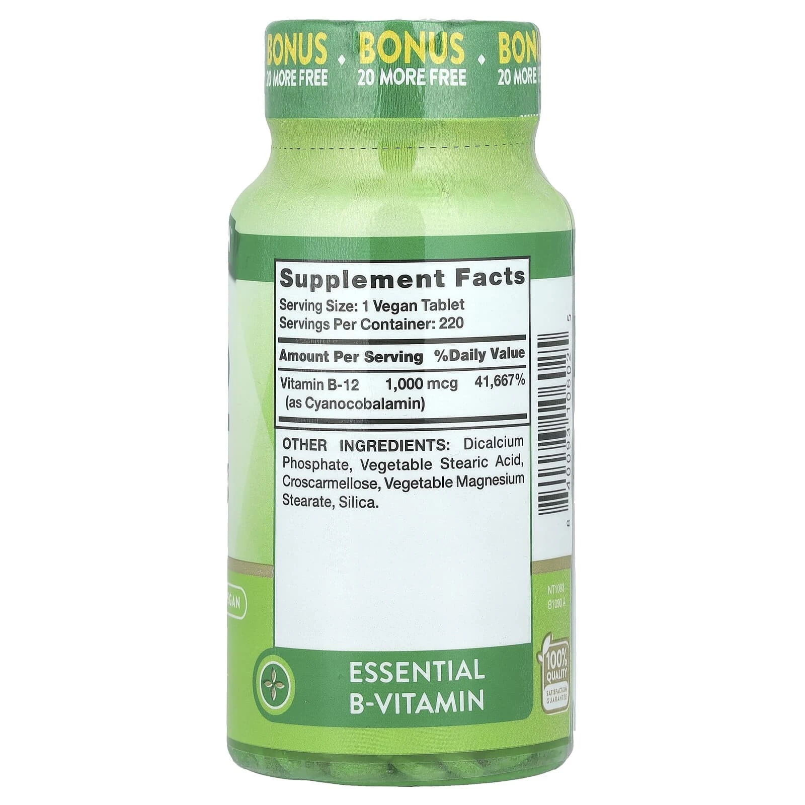 Vitamin B-12, 1,000 mcg, 220 Tablets