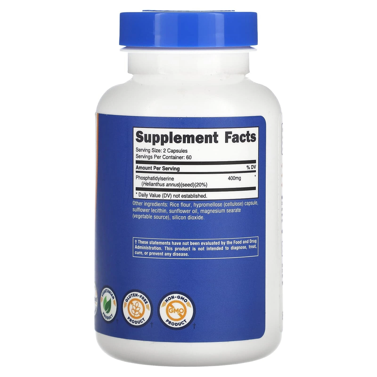 Phosphatidyl Serine, 400 mg, 120 Capsules (100 mg per Capsule)
