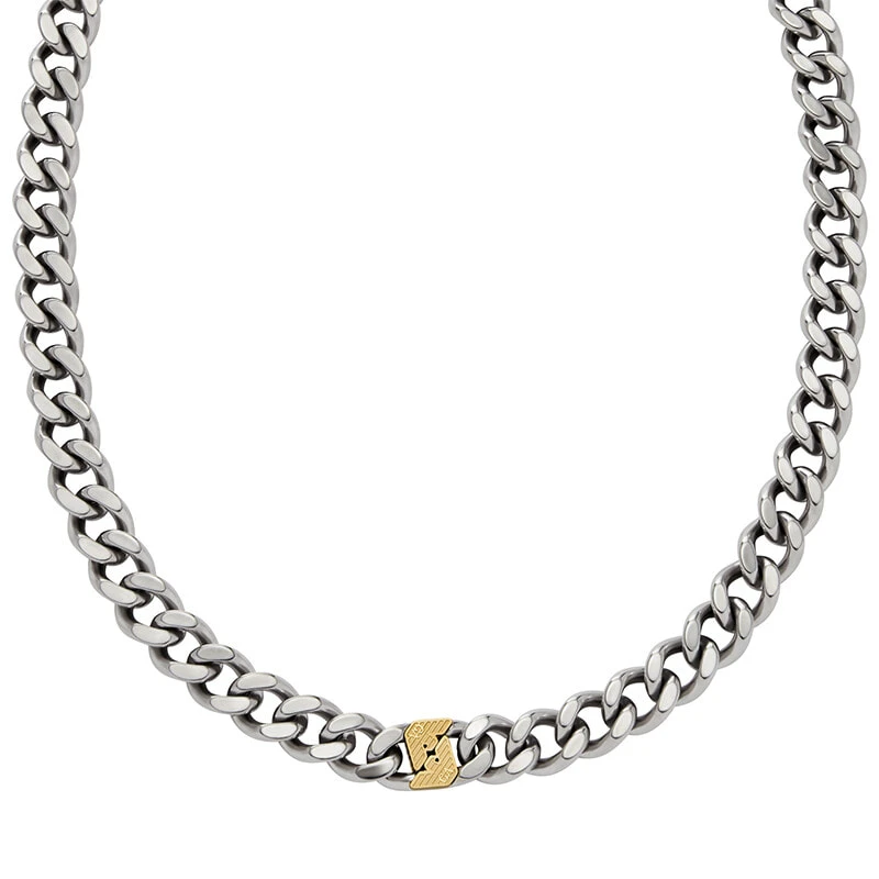 EMPORIO ARMANI Stainless Steel Necklaces Men's Silver