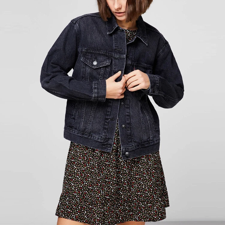Levis Denim Jackets Women's Dark Gray