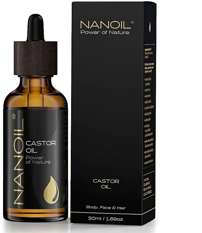 Rizinusöl für Gesicht, Körper und Haar - Nanoil Body Face and Hair Castor Oil