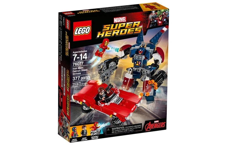 LEGO Super Hero Collection Marvel, Iron Man Detroit Ironclad Assault Plastic Building Blocks 377pcs 76077