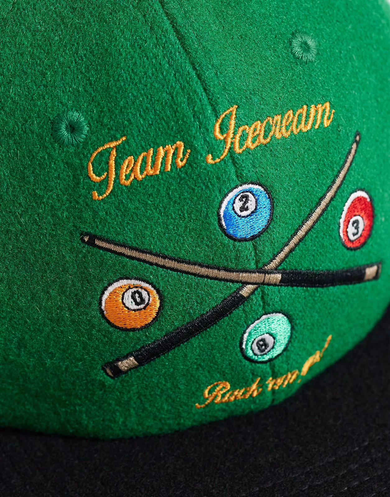 ICECREAM – Trick Shout – Kappe in Grün mit sechs Bahnen und kontrastierendem Schirm