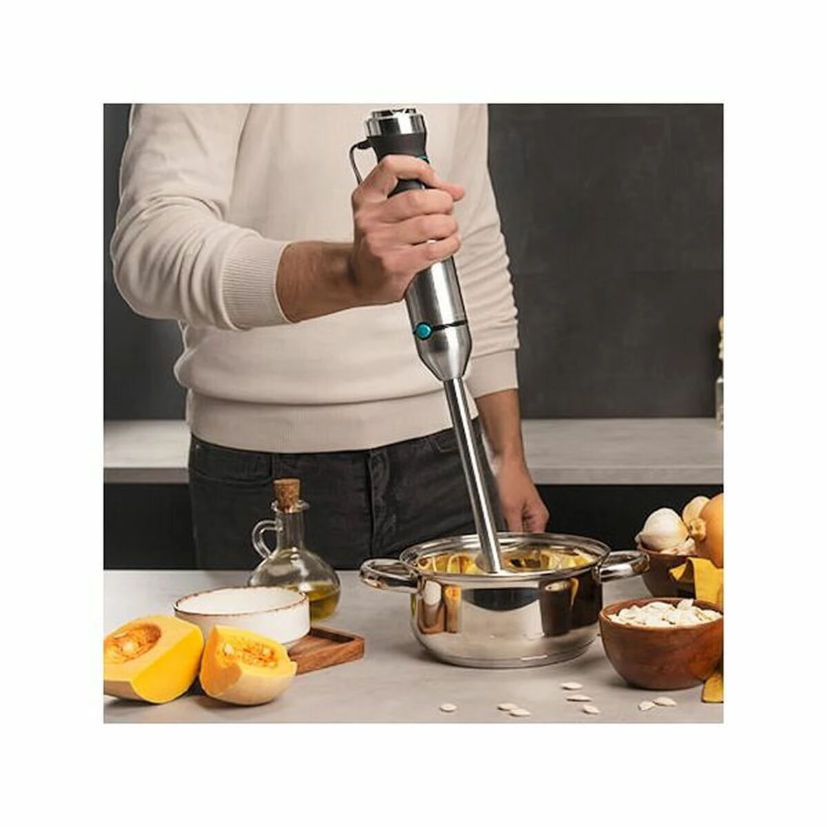 Hand-held Blender Power TitanBlack 1500 XL PerfectCream & Crush Cecotec 1500 W