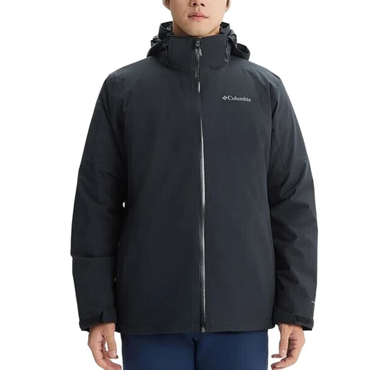Columbia Hiking Waterproof, Windproof, Breathable, Thermal, Rainproof Windbreaker Jacket Men's Graphite Black