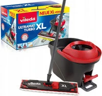 Vileda Ultramat Turbo XL - Laminate - Tiles - Wood - Dry&wet - Microfiber - Black - Red - 420 mm
