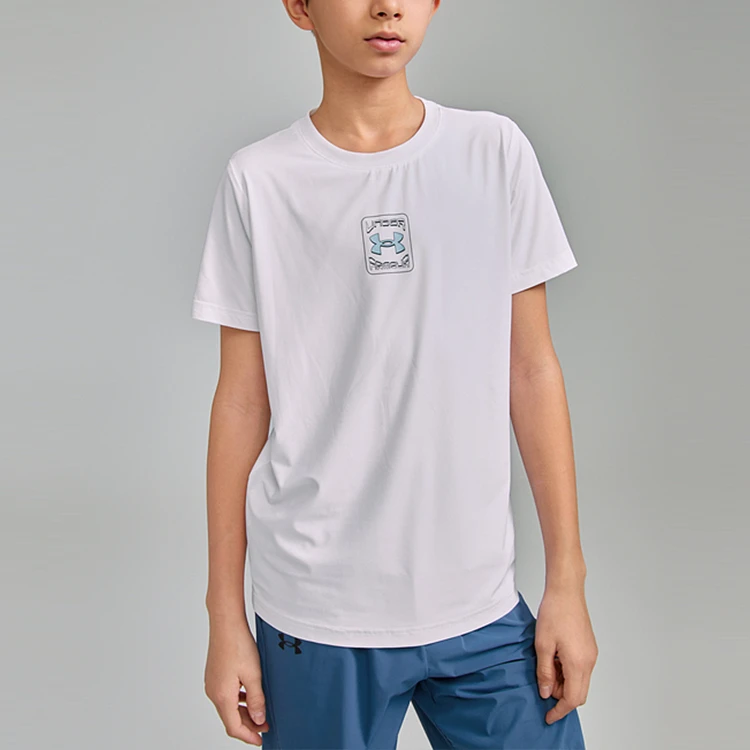 Under Armour T Shirt SS25 White Teenagers