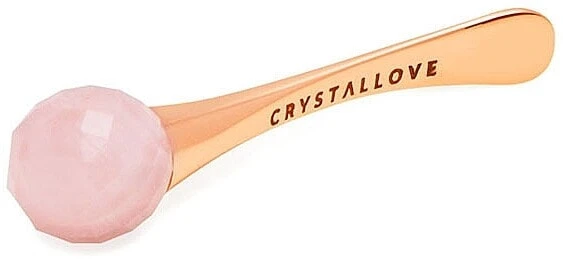 Augenmassagegerät aus Rosenquarz - Crystallove 3D Eye Massager With Rose Quartz And Cream Applicator