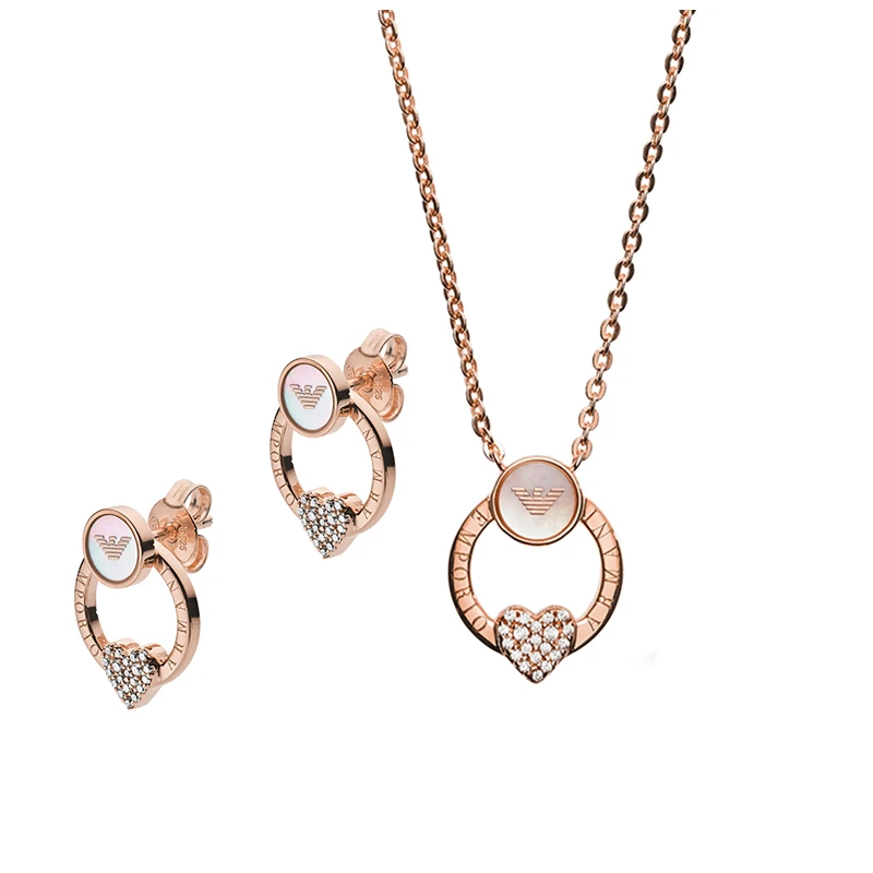 EMPORIO ARMANI Silver Necklaces Women's Rose Gold
