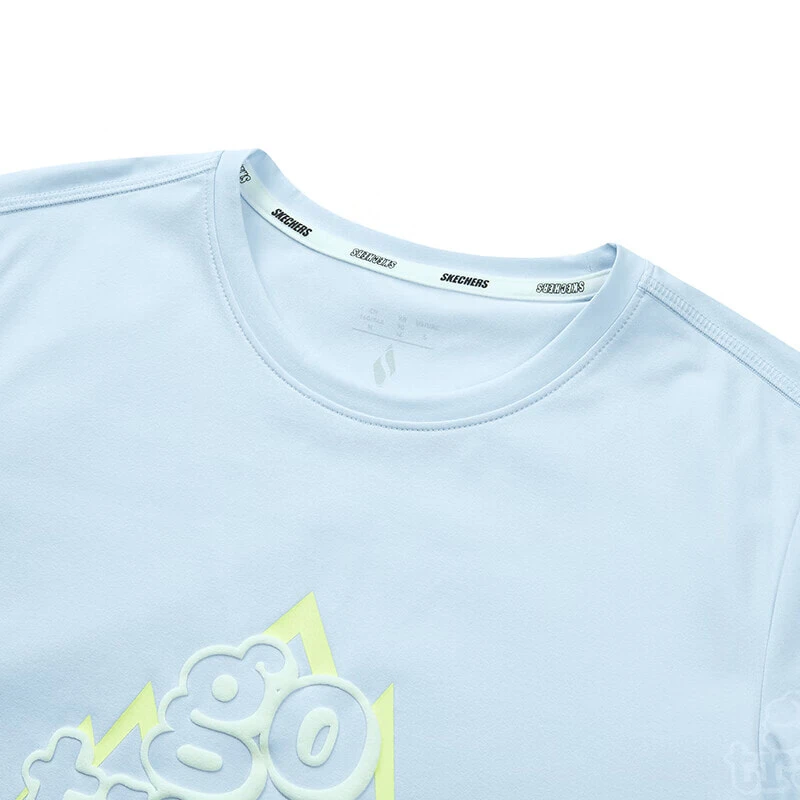 Skechers Regular T Shirt Women's The Sky Is Light Blue