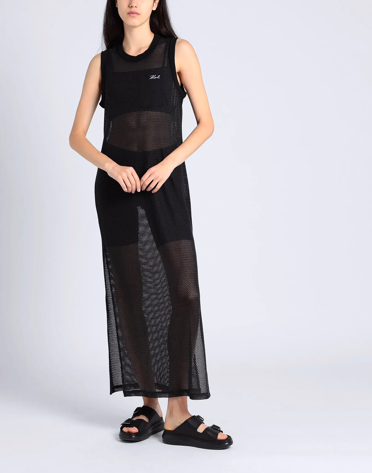 KARL DNA MESH BEACH DRESS