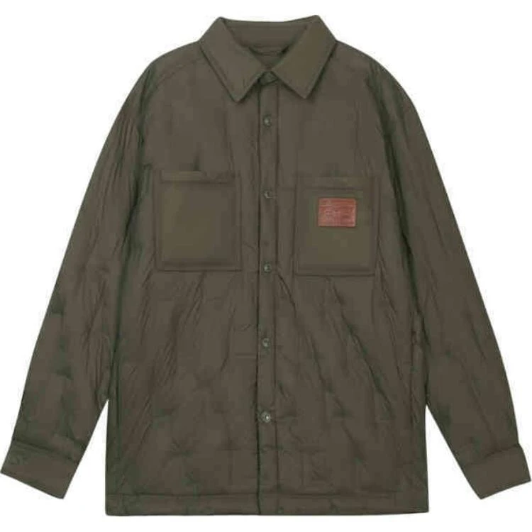 Levis Down Jackets Men's Green Lapel Lightweight