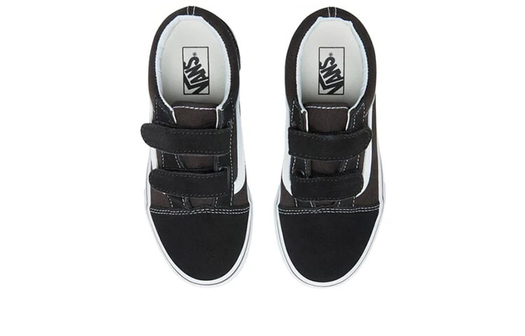 Vans Ward Low Top Skateboard Shoes Black White Children Aged 3 7 Years Old