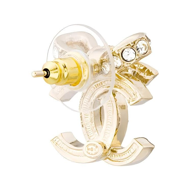 CHANEL Metal Earrings Women's Gold