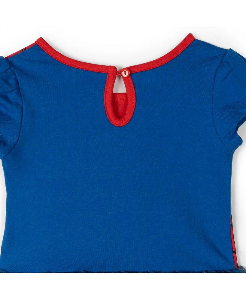 Avengers baby Girls Marvel Captain America Spider-Man Dress Leggings and Headband 3 Piece Cosplay Set Newborn to