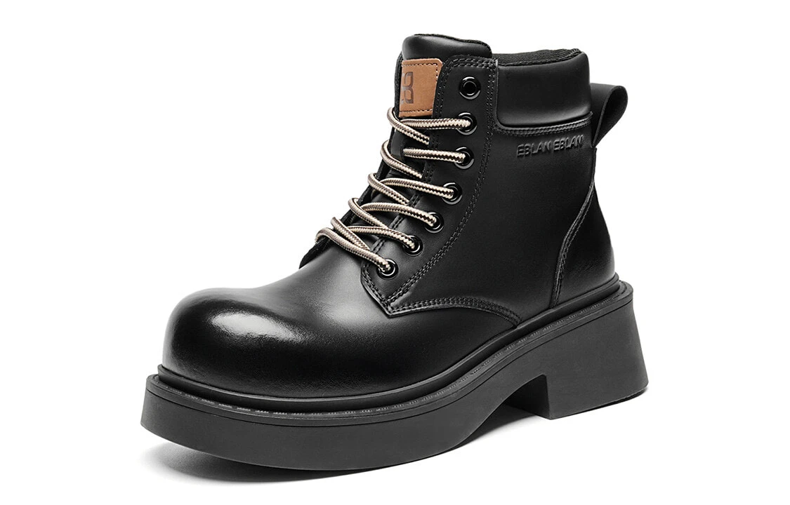 EBLAN Short Mid Calf Martin Boot Women's Black