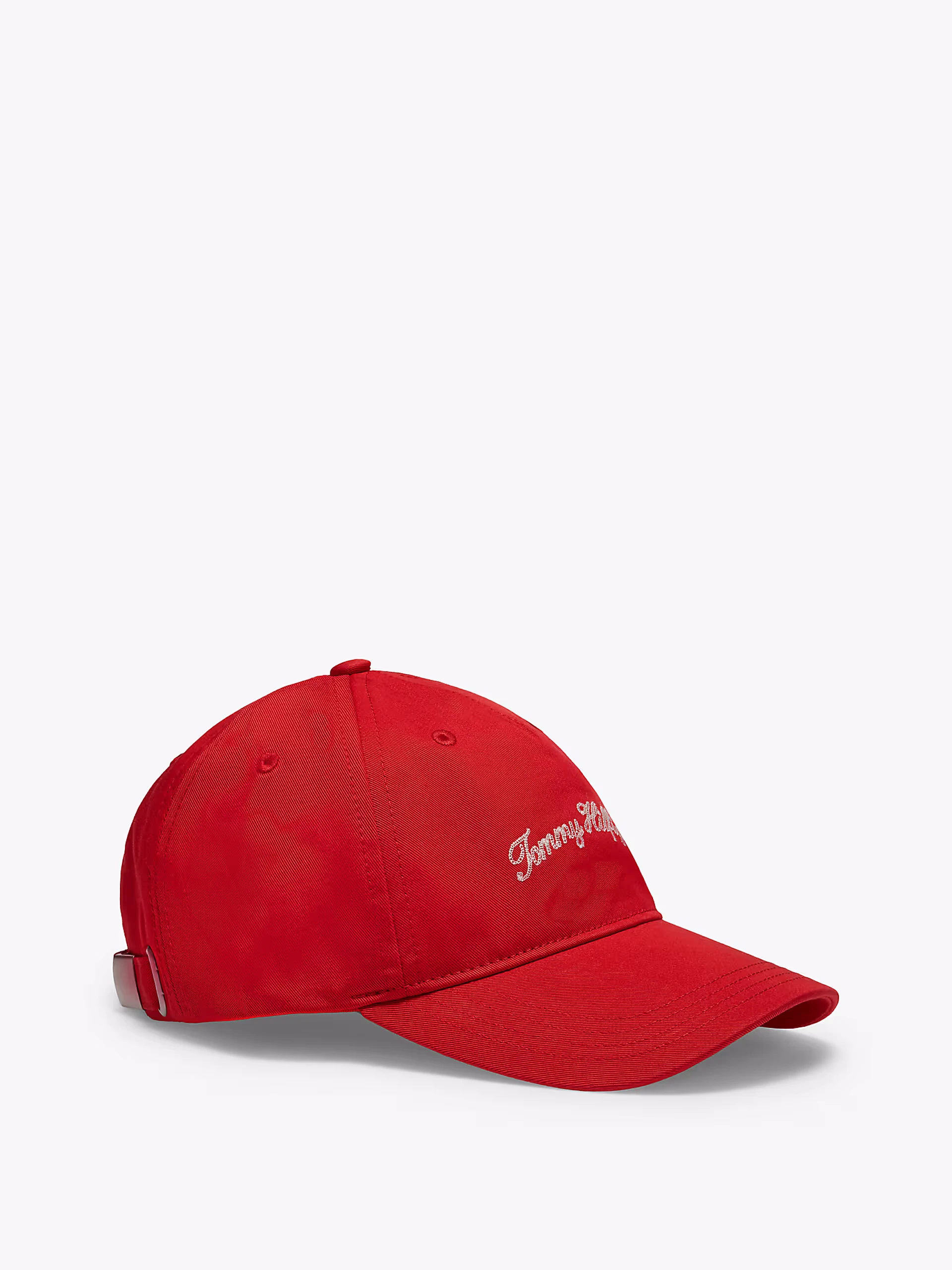 Tommy Hilfiger – Kids' – Baseballkappe in Rot mit fünf Bahnen und Logo-Stickerei